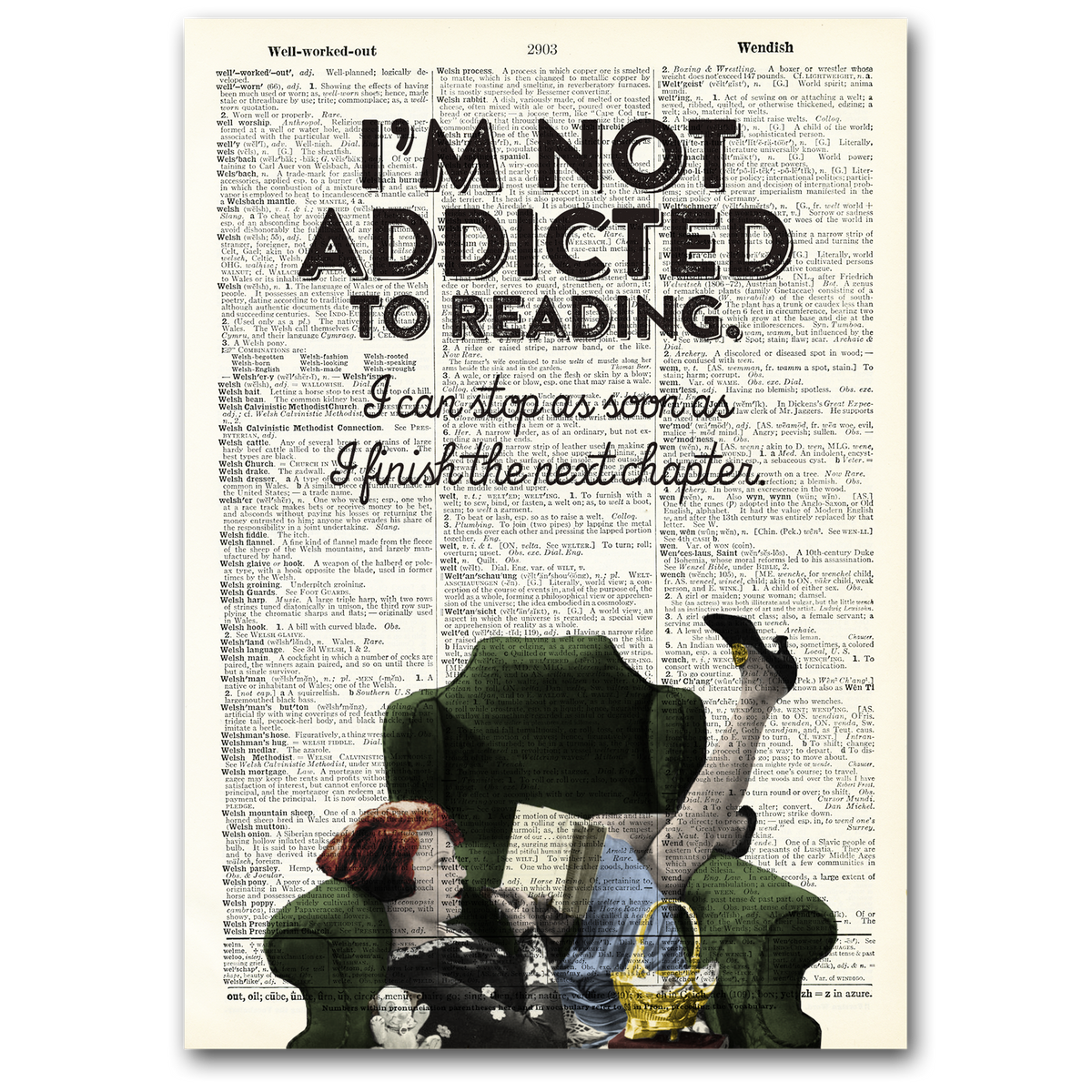 Art Print | Dictionary Page | Vintage | Not Addicted