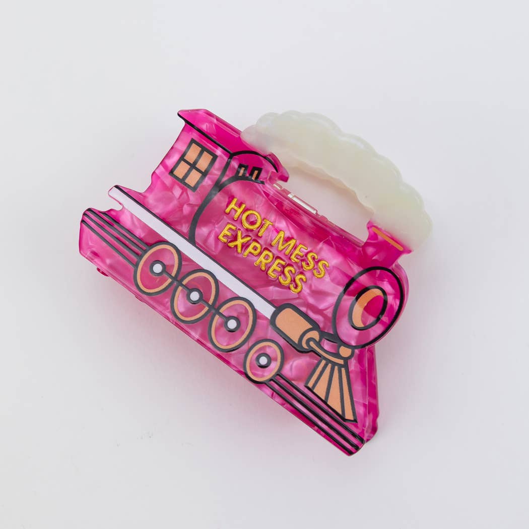 Hot Mess Express - Train Acetate Hair Claw Clip, Funny Gift