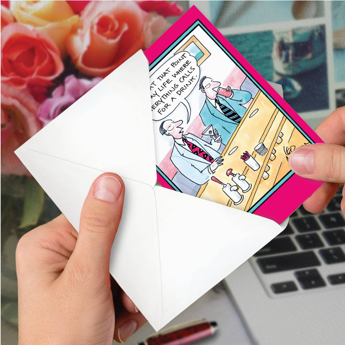 Calls for a Drink Funny Birthday Greeting Card