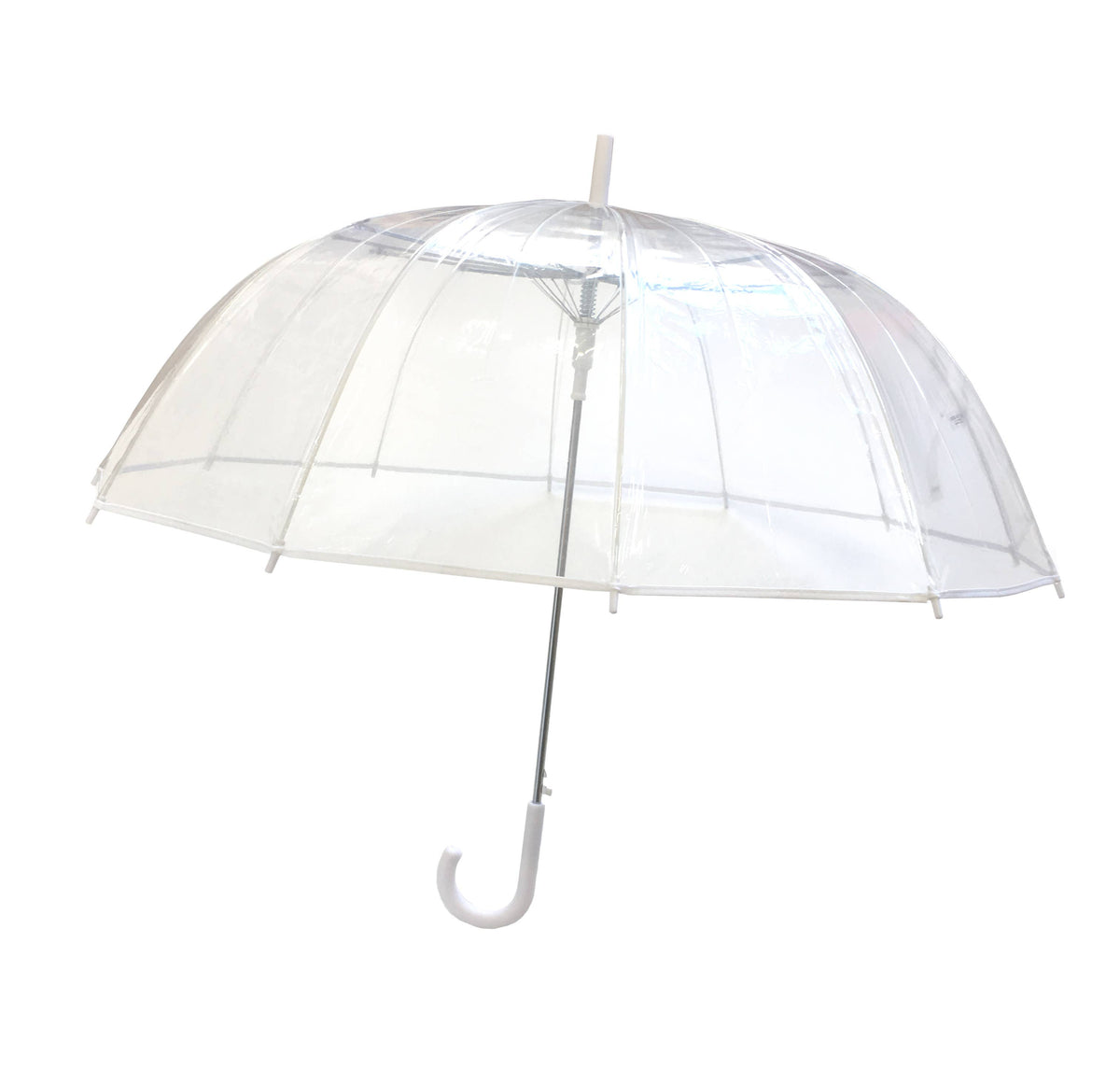 Large Transparent White Border Umbrella - Wedding