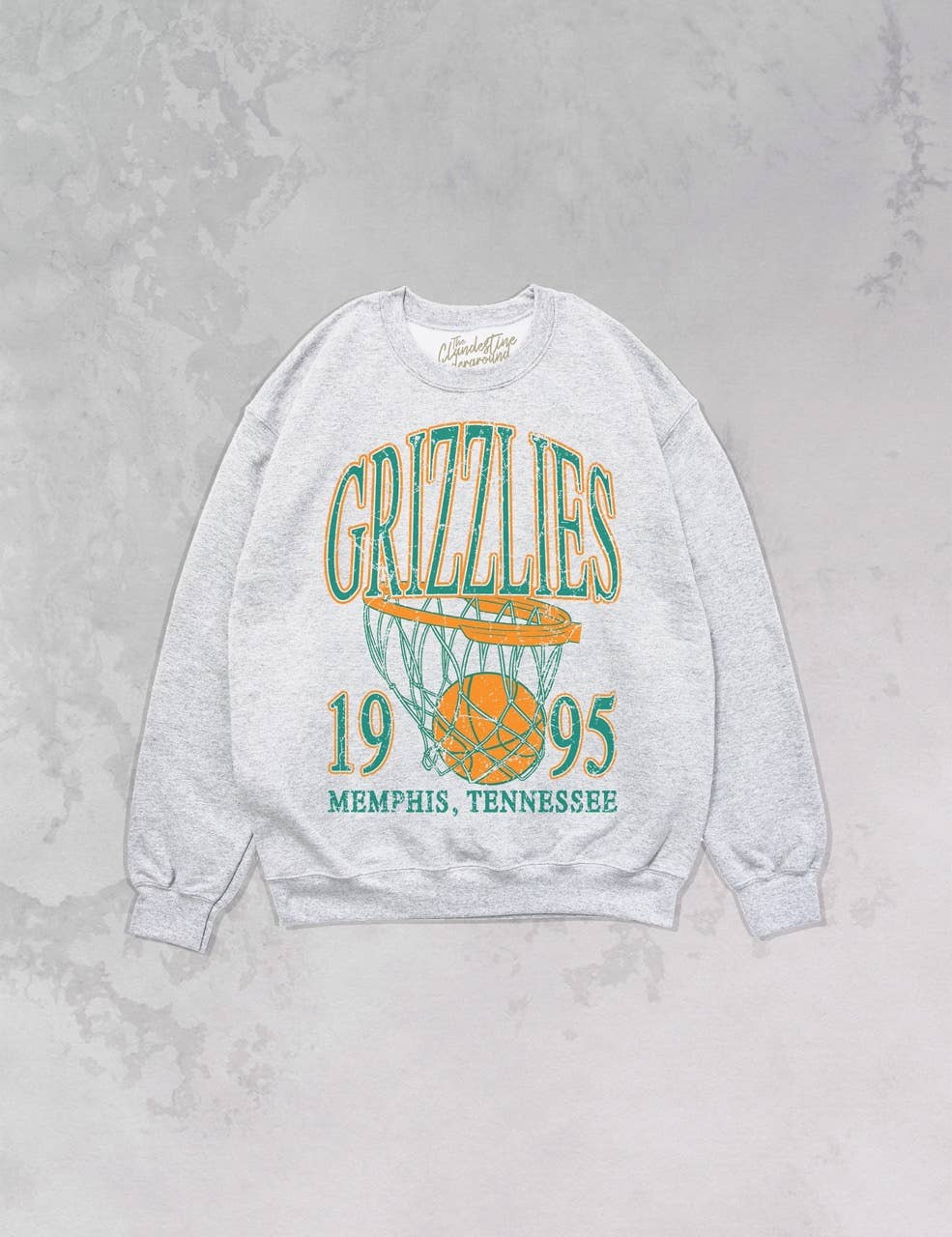 Vintage 90s Grizzlies Oversized 90's Sweatshirt (Light Gray)