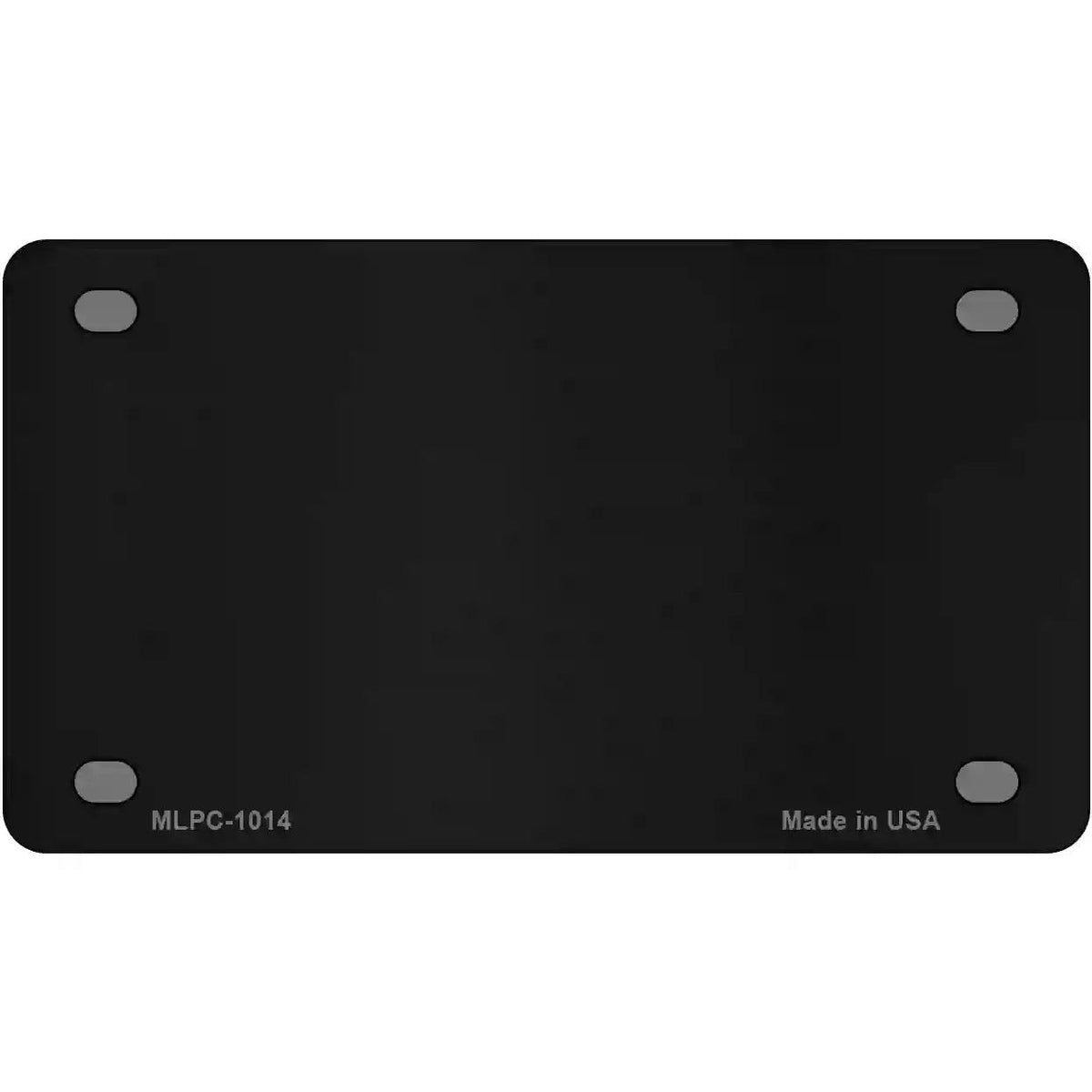 Black Metallic Solid Metal Novelty License Plate