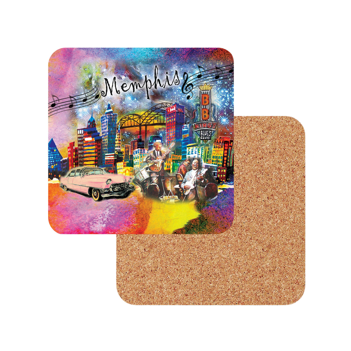 Memphis Collage Coaster