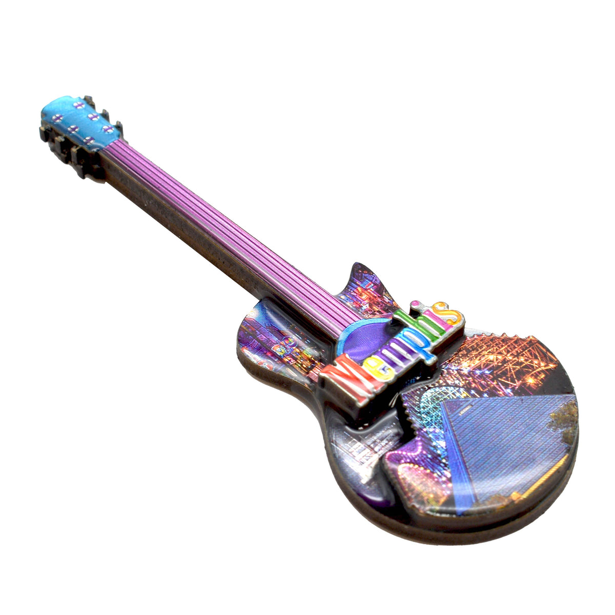 Memphis Magnet - Guitar Laser 3D MDF