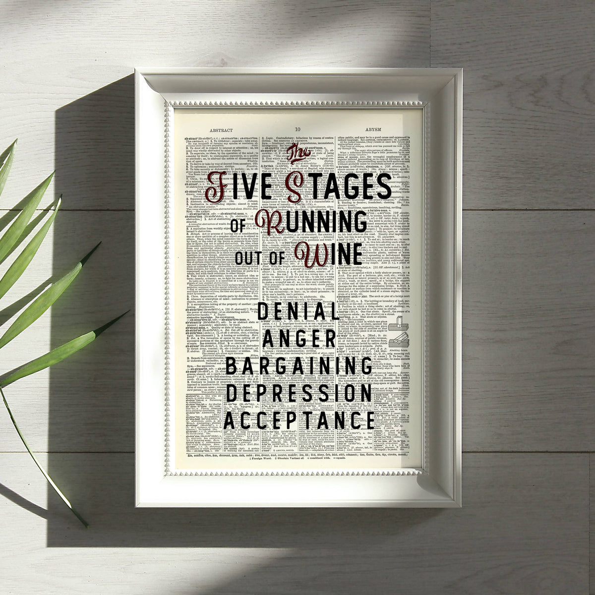 Art Print Dictionary Page | Vintage | Five Stages Of Running