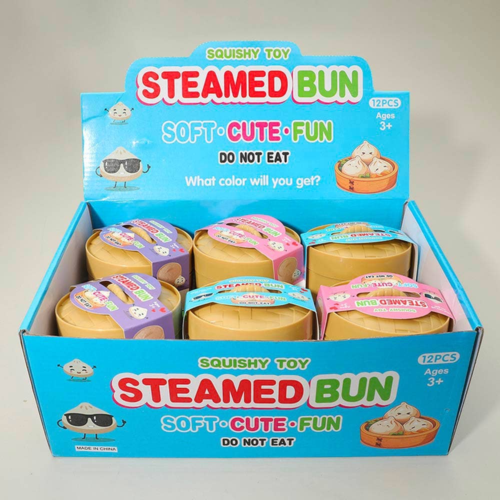 Glittered Steamed Bao Bun Dumpling Squeeze Squishy Stress Relief Toy