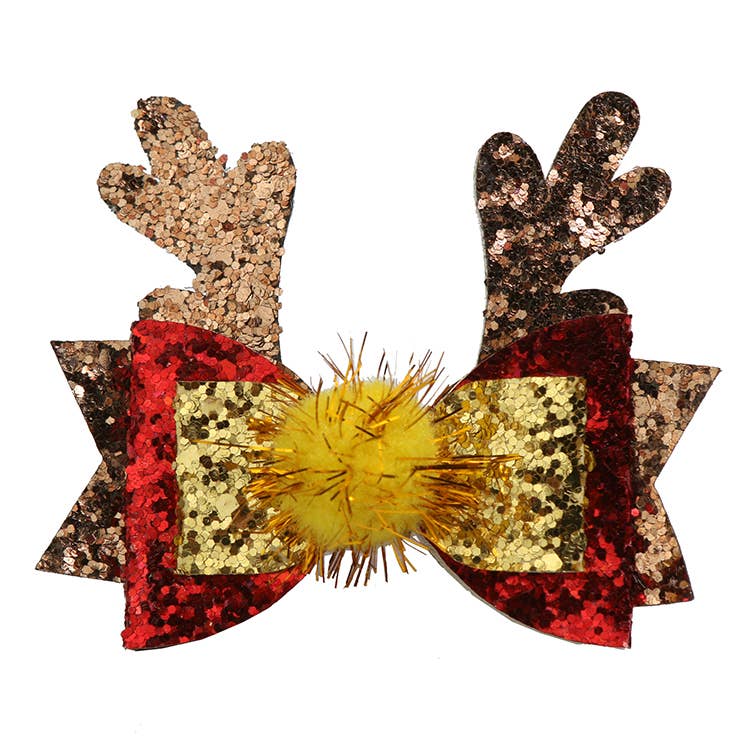 Glitter Reindeer Clip