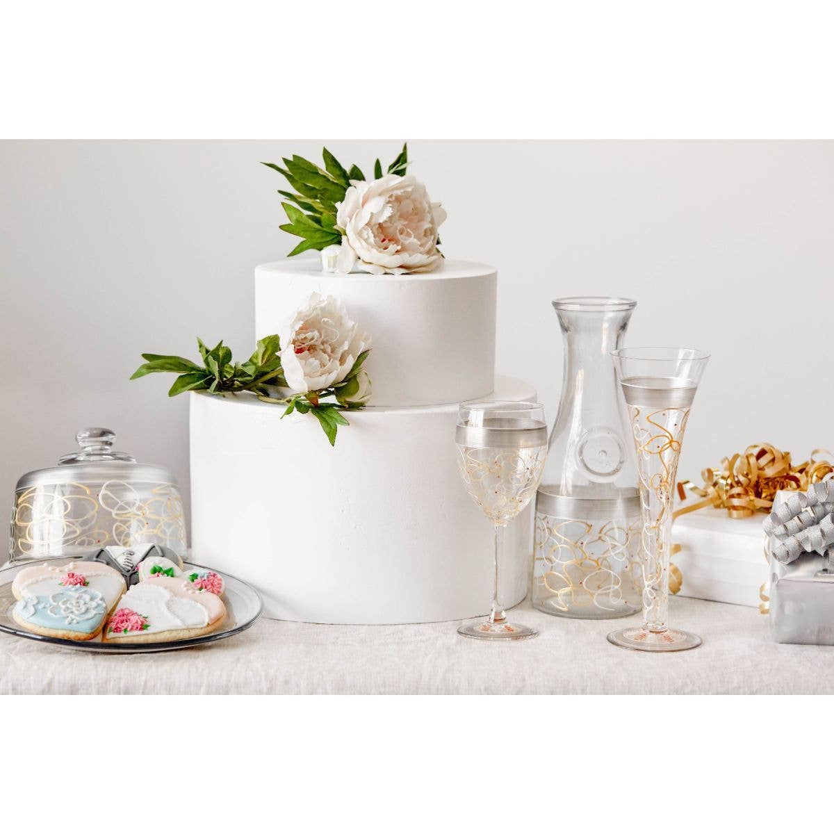Celebration Streamers Hollow Flute Glasses