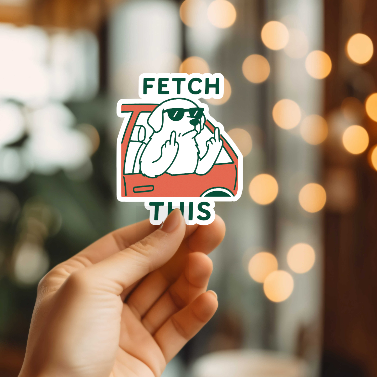 Funny Fetch This Vinyl Sticker