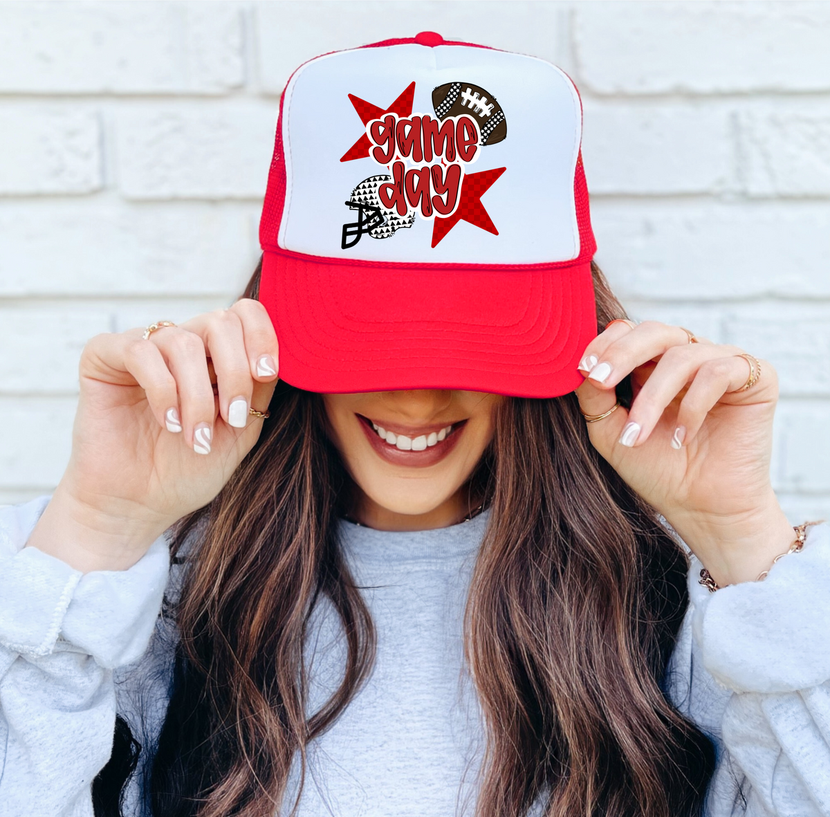 Game Day Mascot Trucker Ballcap: Black