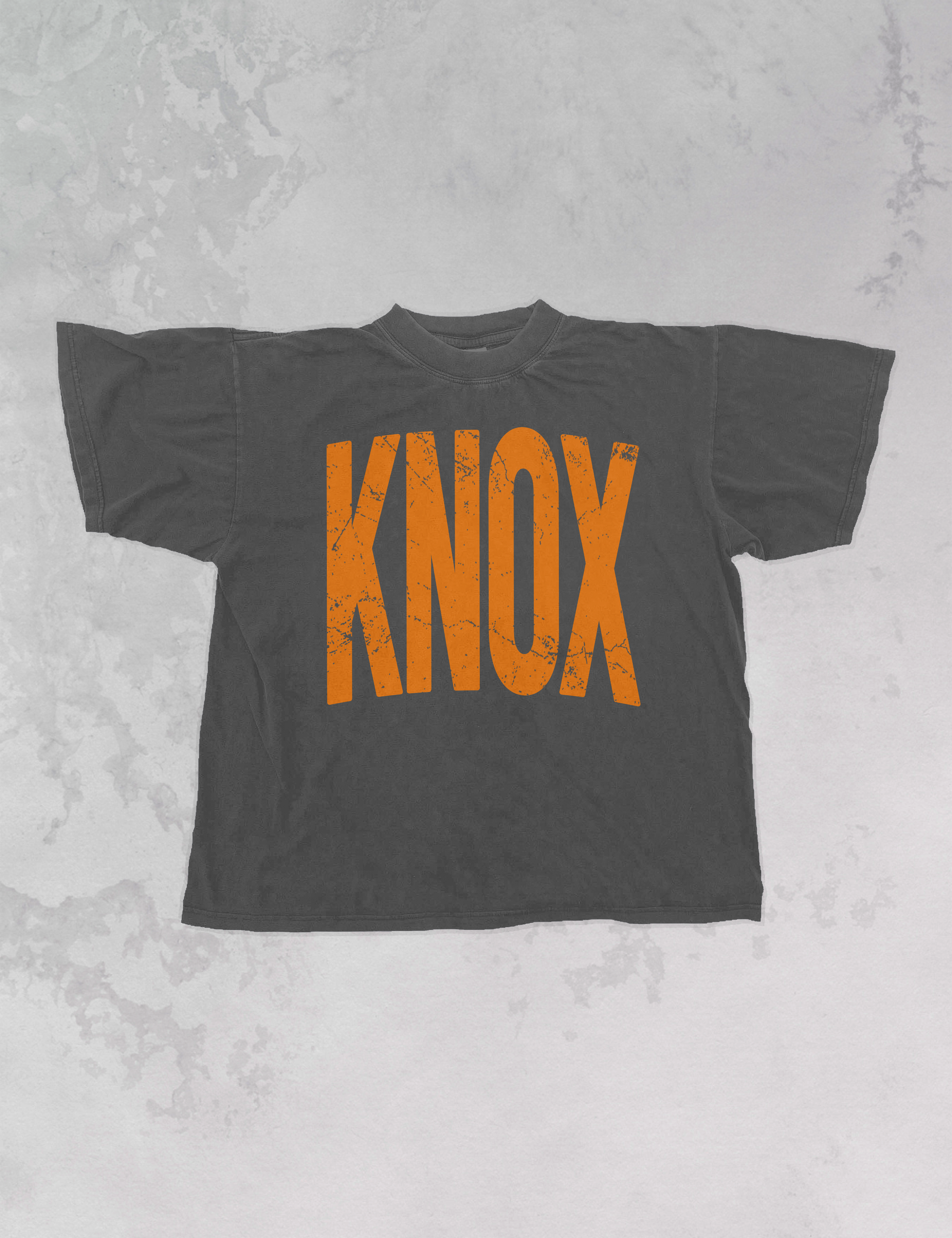 Oversized KNOX T Shirt (Orange):  Pepper