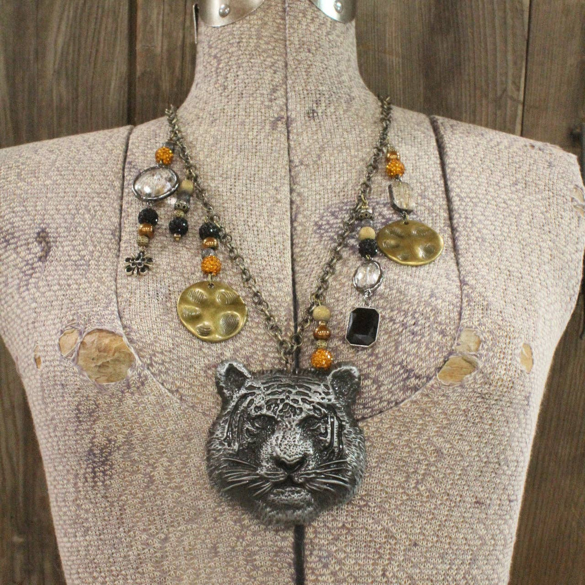 Tigers On The Prowl Charm&#39;d Necklace