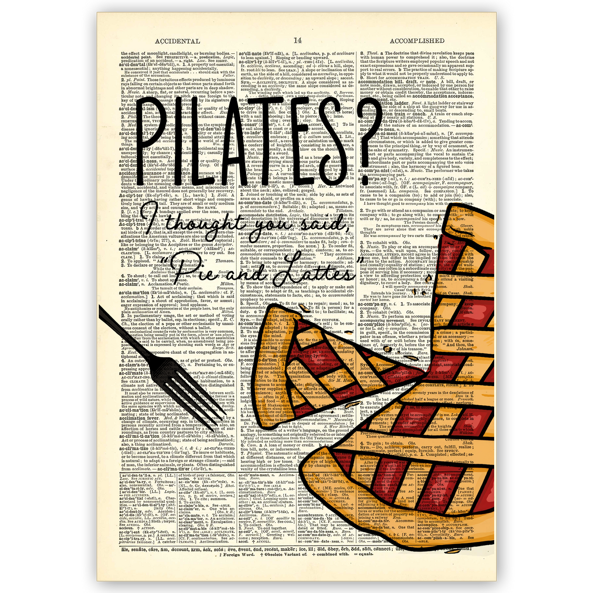 Art Print Dictionary Page | Vintage | Pilates?