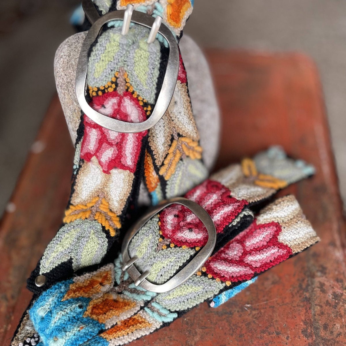 Embroidered belt