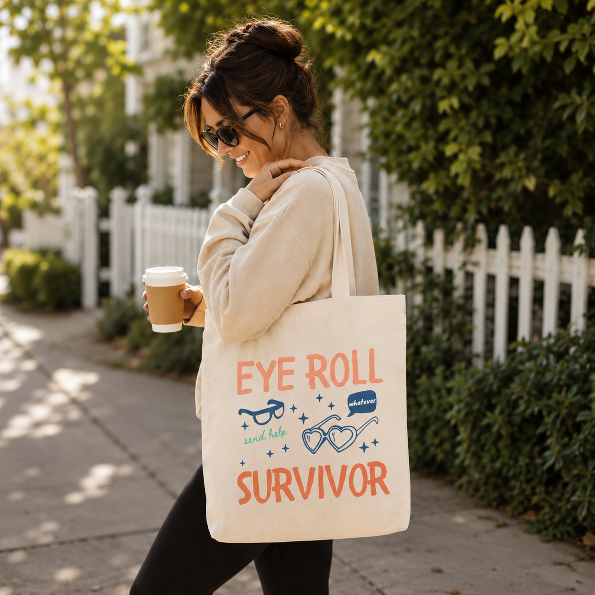 Eye Roll Survivor - Colorful Tote Bag