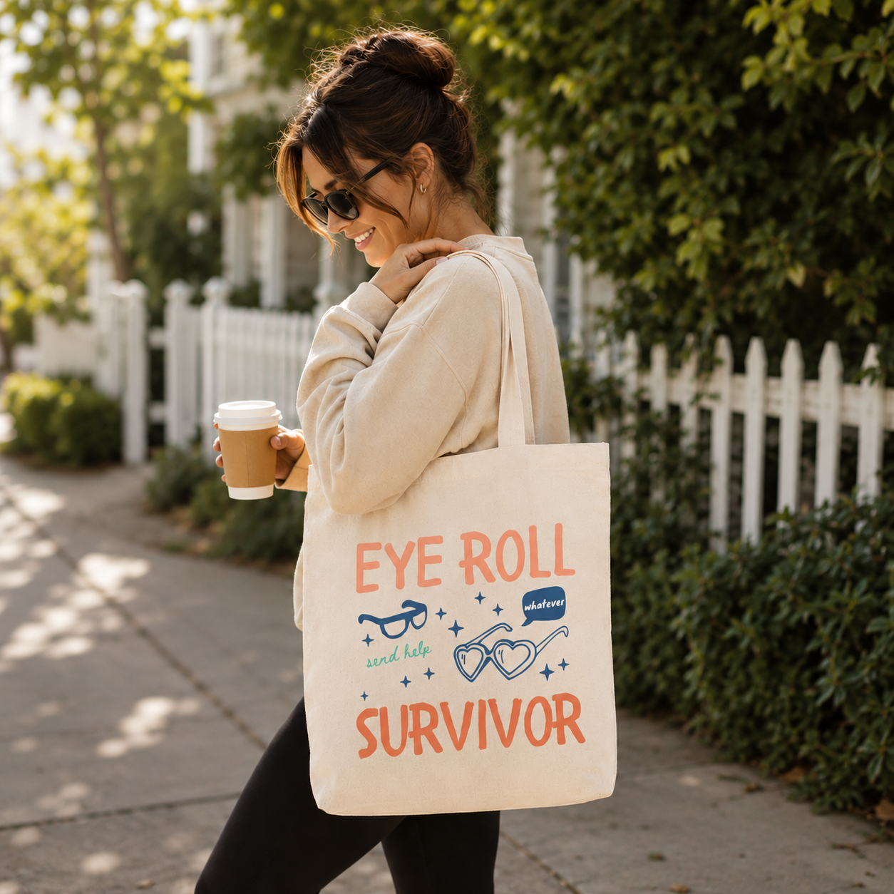 Eye Roll Survivor - Colorful Tote Bag