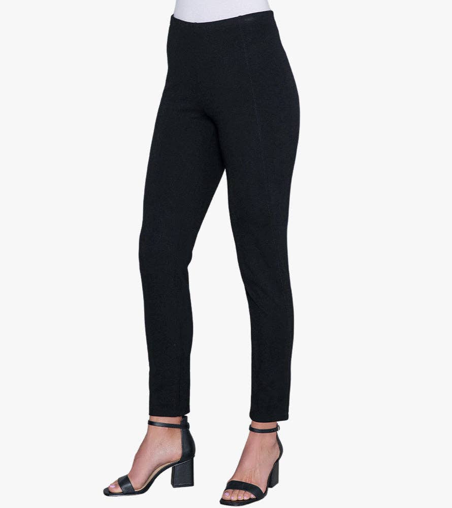 Women's Stretchy Ponte Slimming Ankle Pants: XL / BLACK