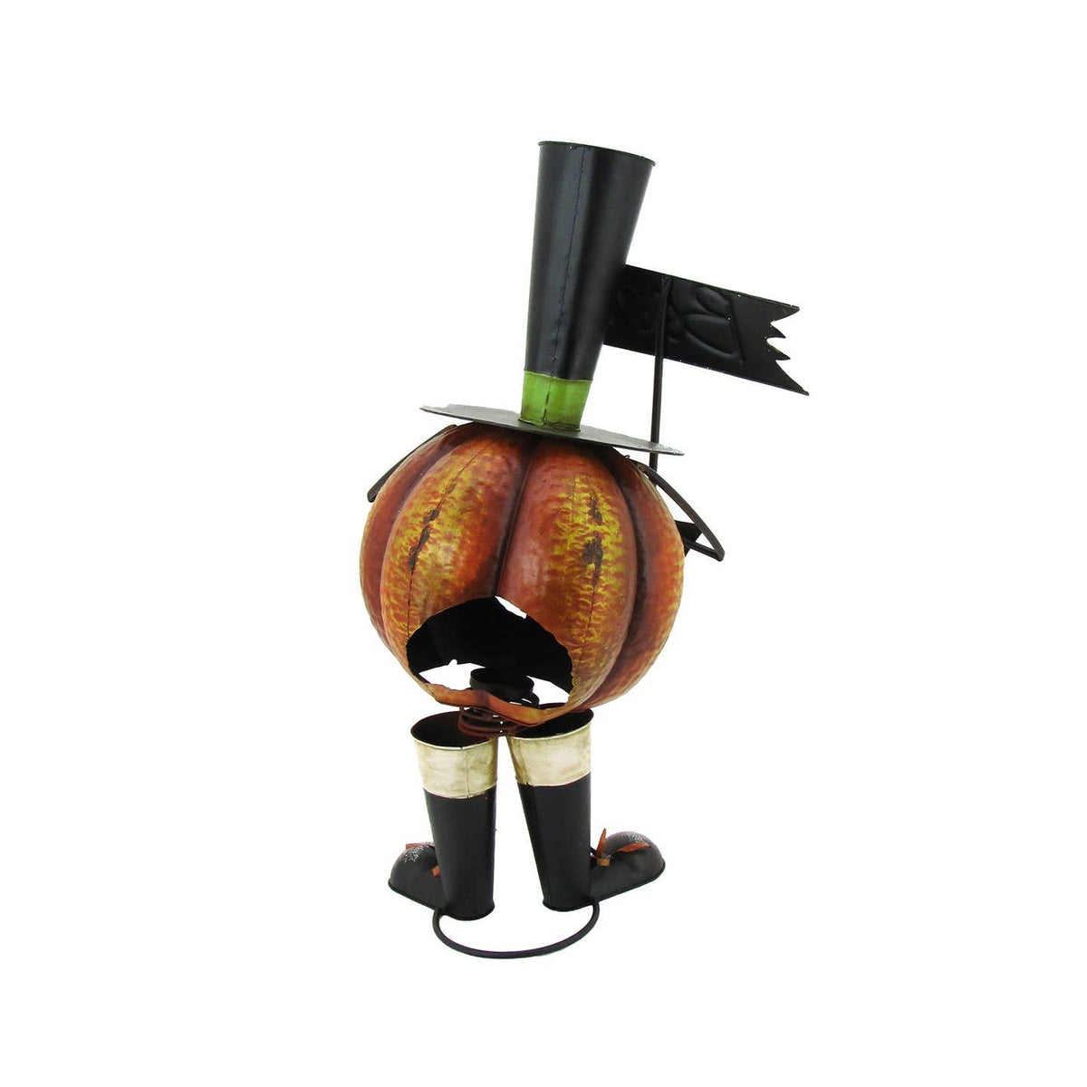 Top Hat Jack-O-Lantern Figurine "Boo"