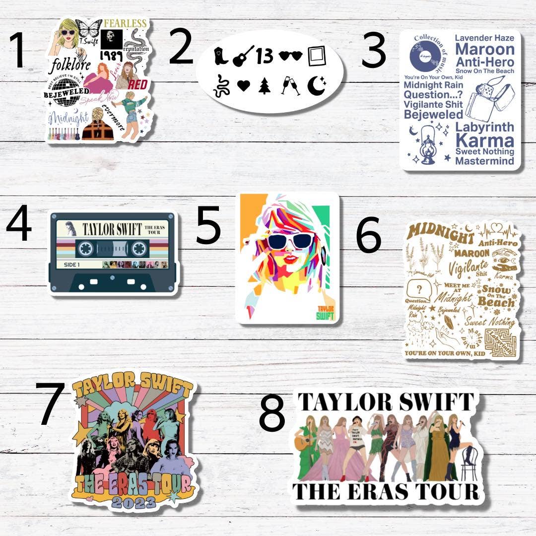 Taylor Swift 5 Sticker Glossy Vinyl