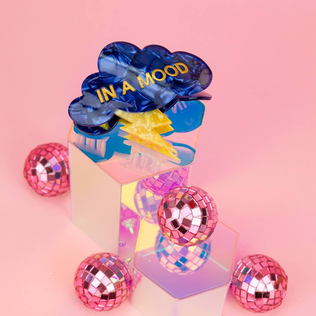 In A Mood - Lightning Cloud Hair Claw Clip, Funny Gift