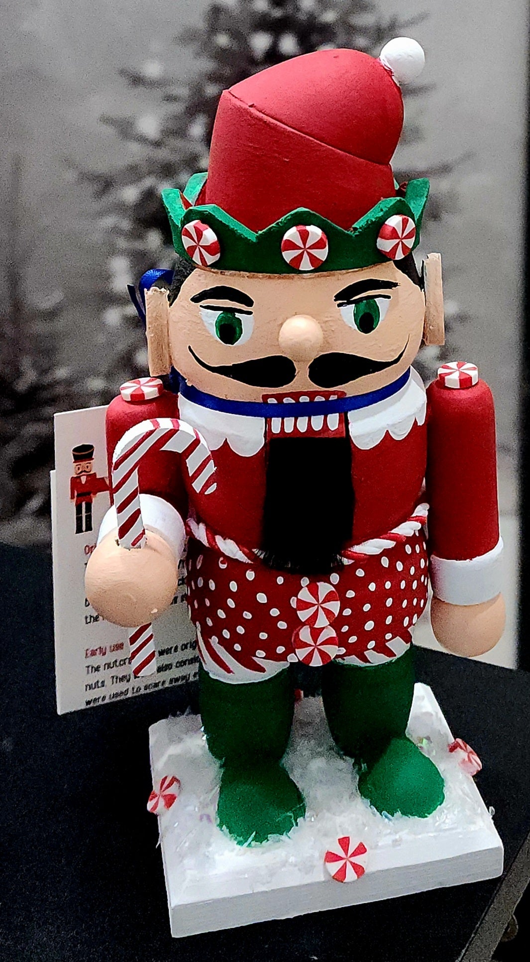 7" Candy Cane ELF Nutcracker ORIGINAL by Kim Cook