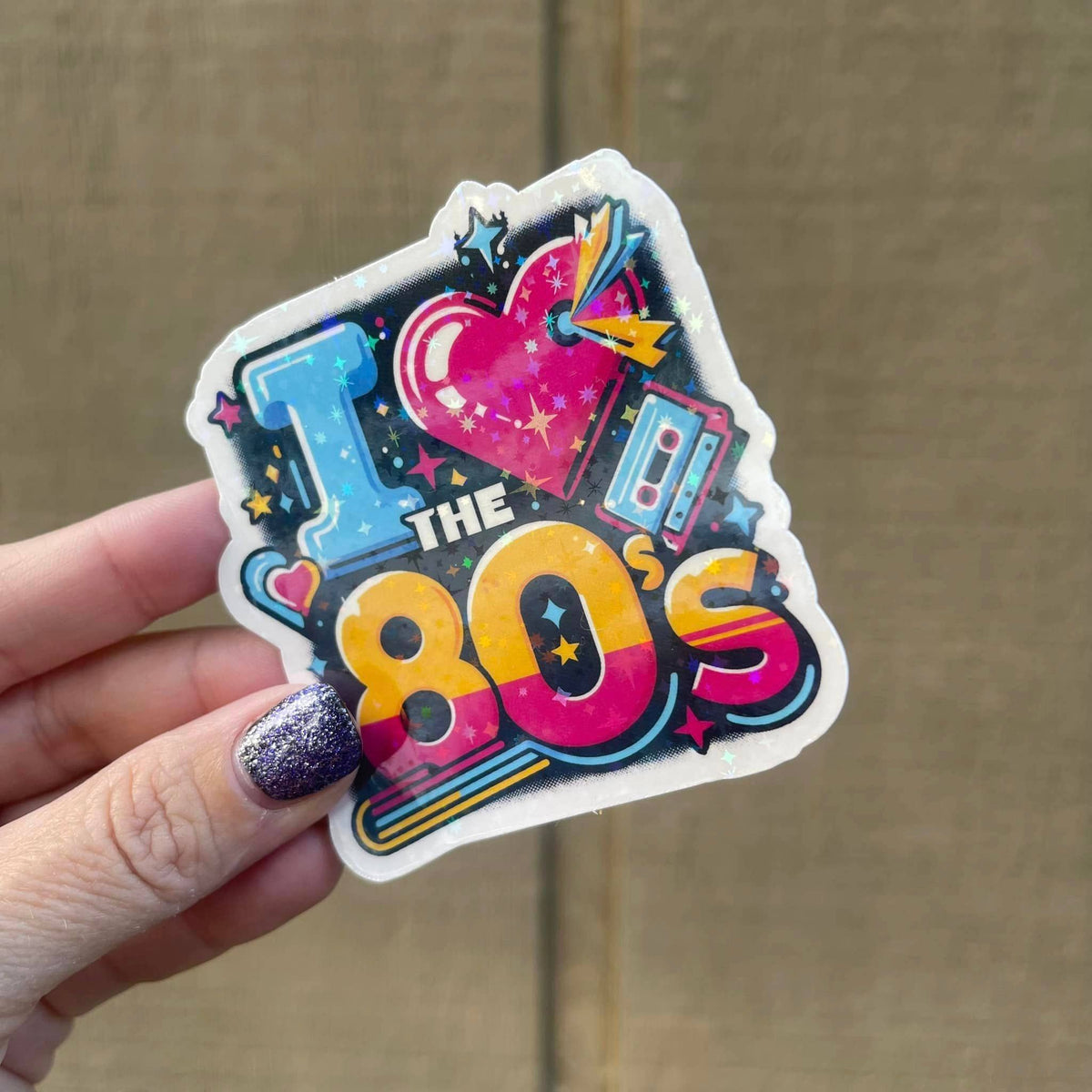 I Love The 80's Die Cut Vinyl Sticker