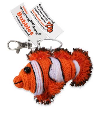 Bubbles the Clownfish String Doll Keychain