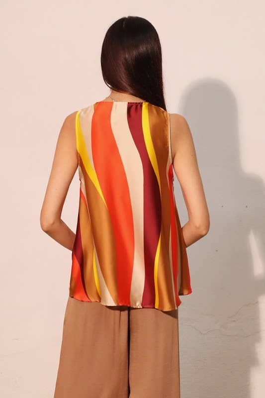 Sunset Wonders Front Tucked Top