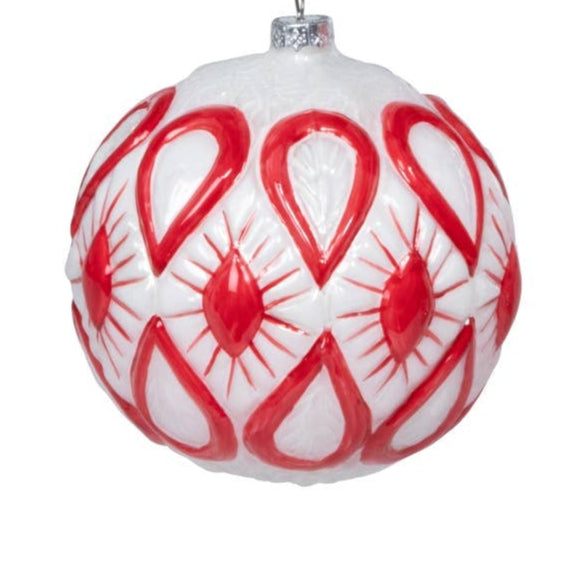 Park Hill Collection Nordic Handpainted Glass Ball Ornament,