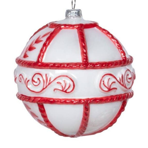 Park Hill Collection Nordic Handpainted Glass Ball Ornament,