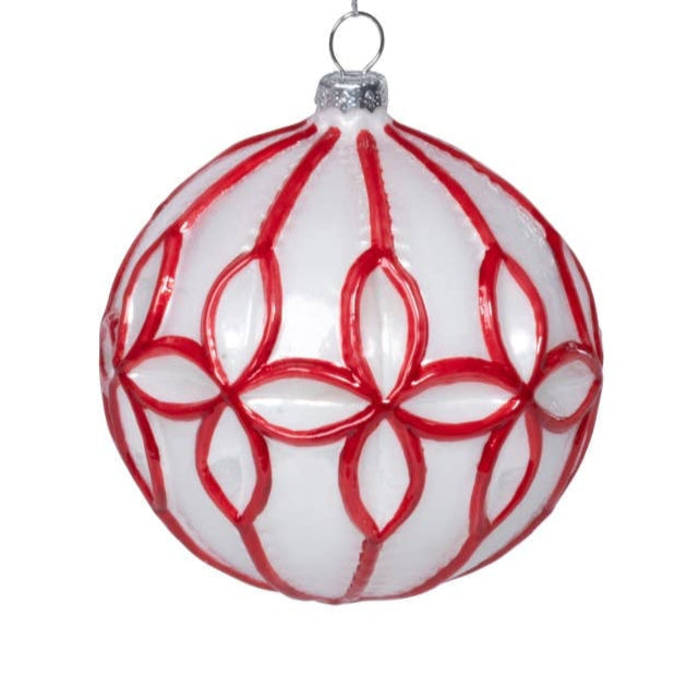 Park Hill Collection Nordic Handpainted Glass Ball Ornament,