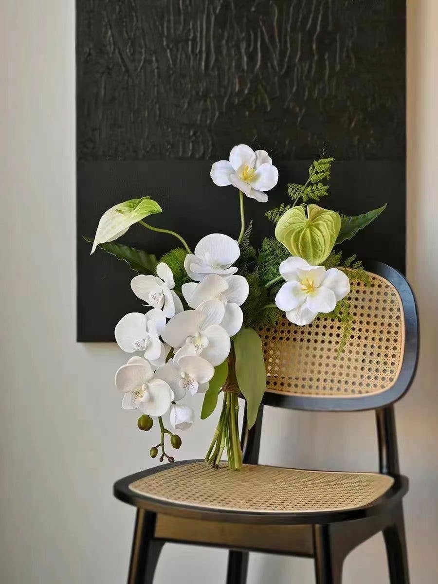 36" Real touch Large bloom Phalaenopsis Orchid-9 Flowers