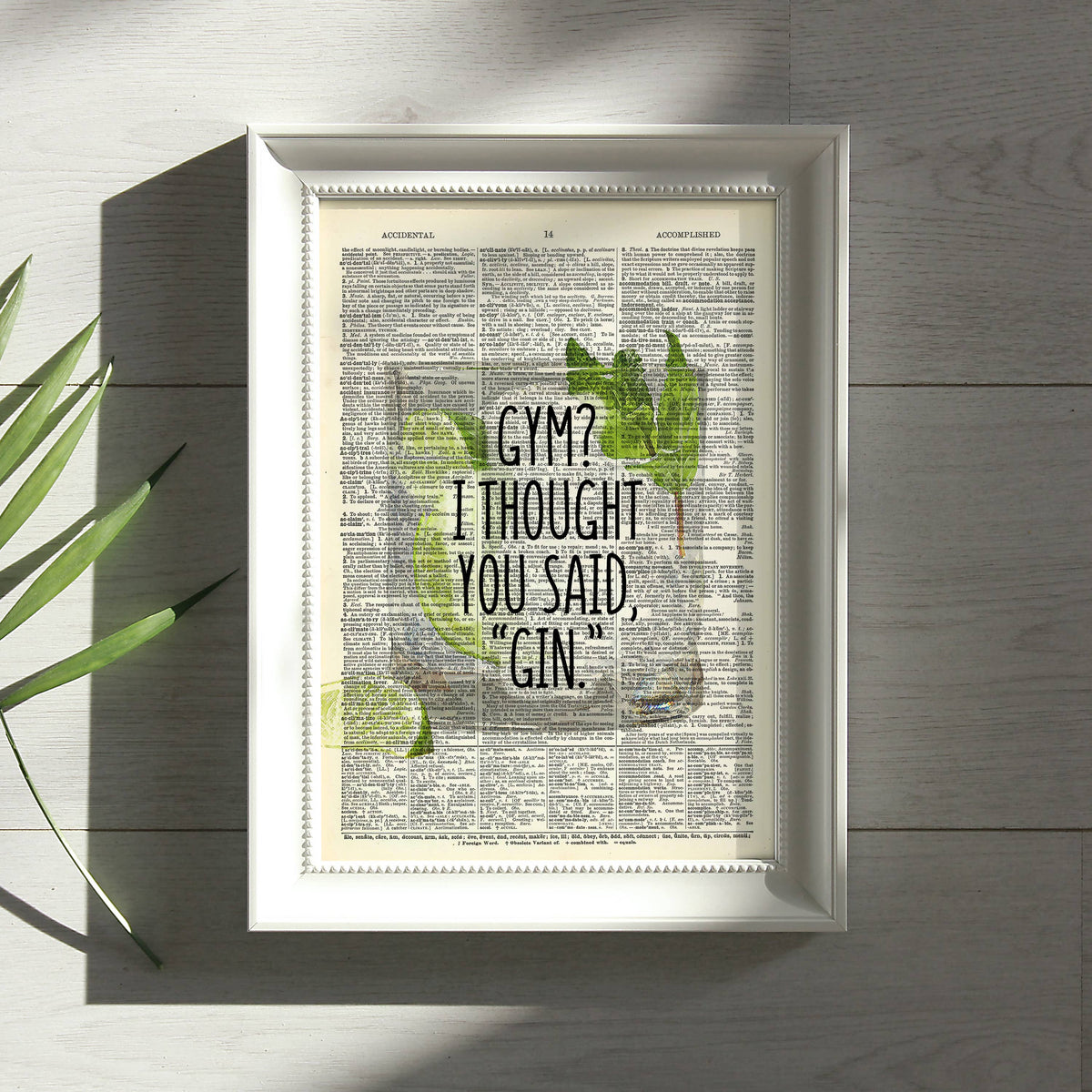 Art Print Dictionary Page | Vintage | Gym?