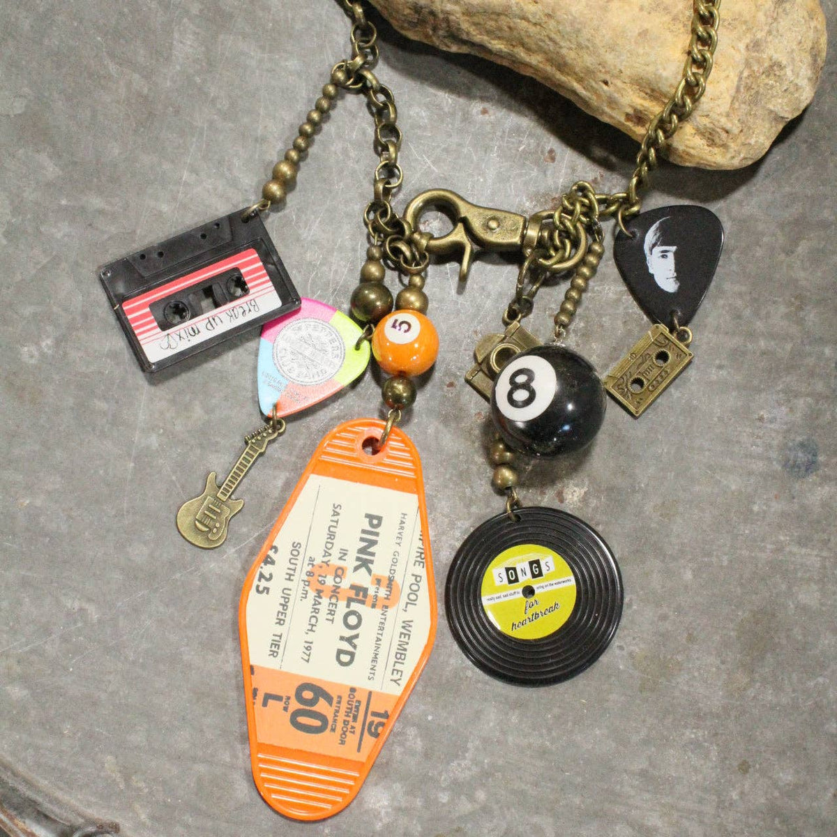 I Love Rock N Roll Charm&#39;d Necklace