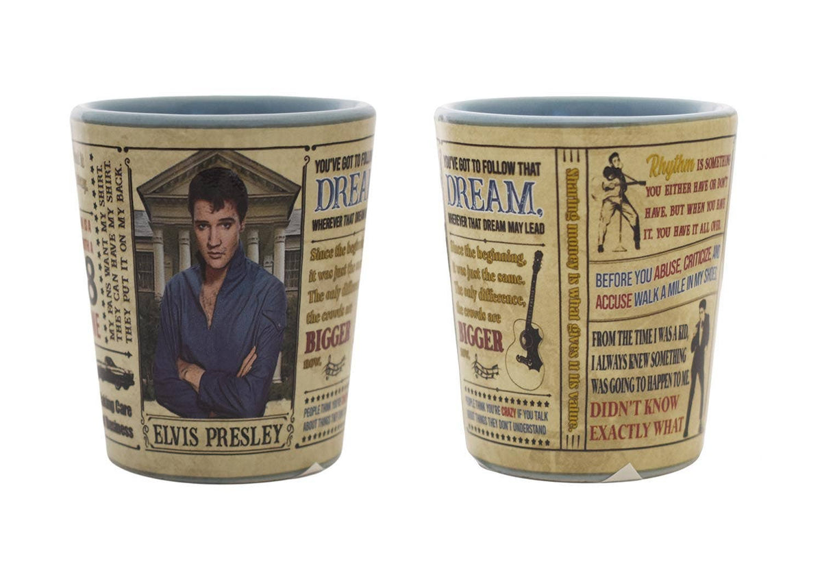 Elvis Shot Glass - Quotes