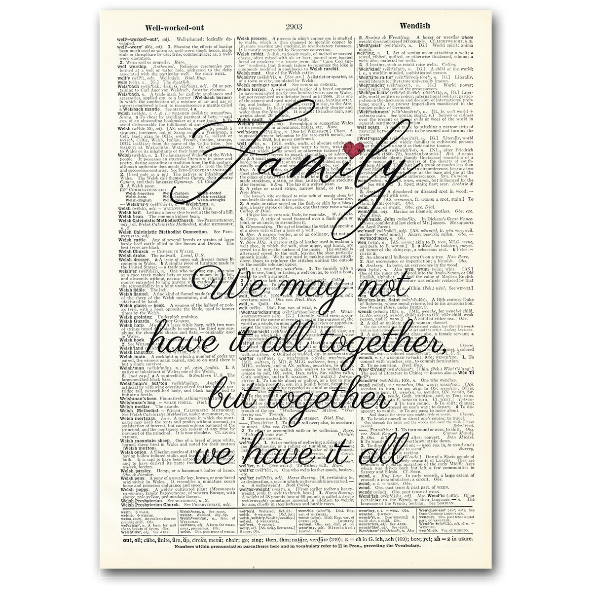 Art | Dictionary Page | Vintage | Family