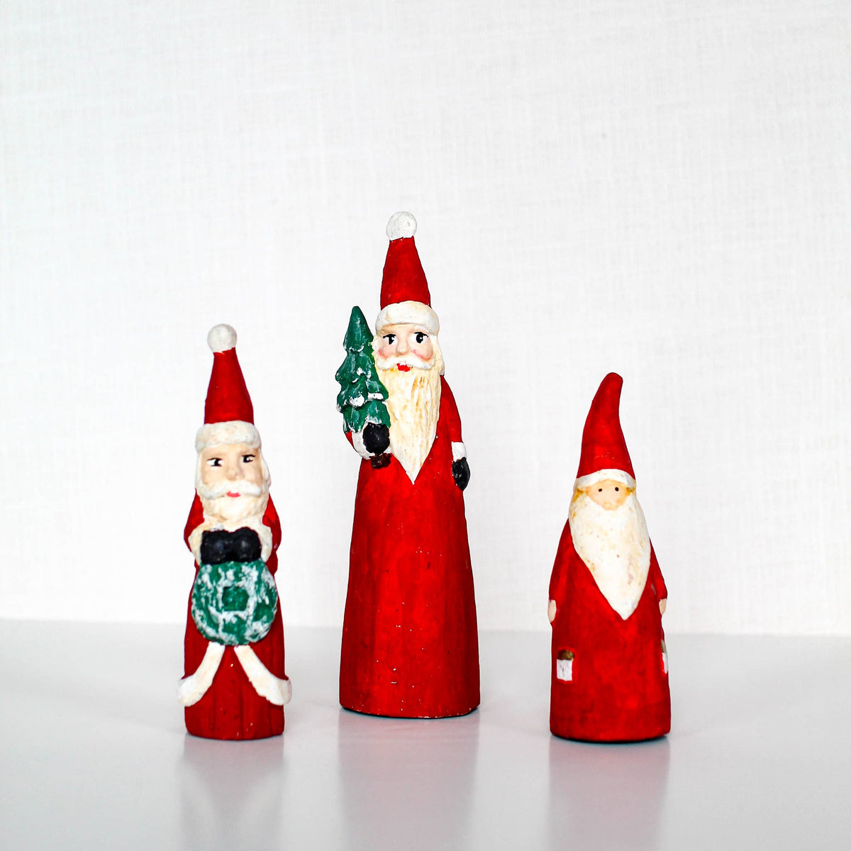 5.5" Paper Pulp Santa Figure