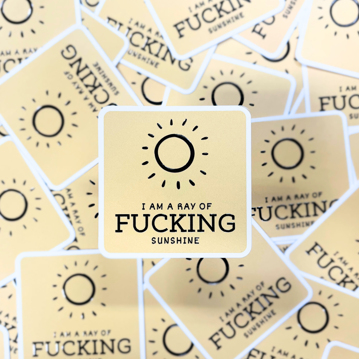 I Am A Ray of Fucking Sunshine - Raised Waterproof Sticker