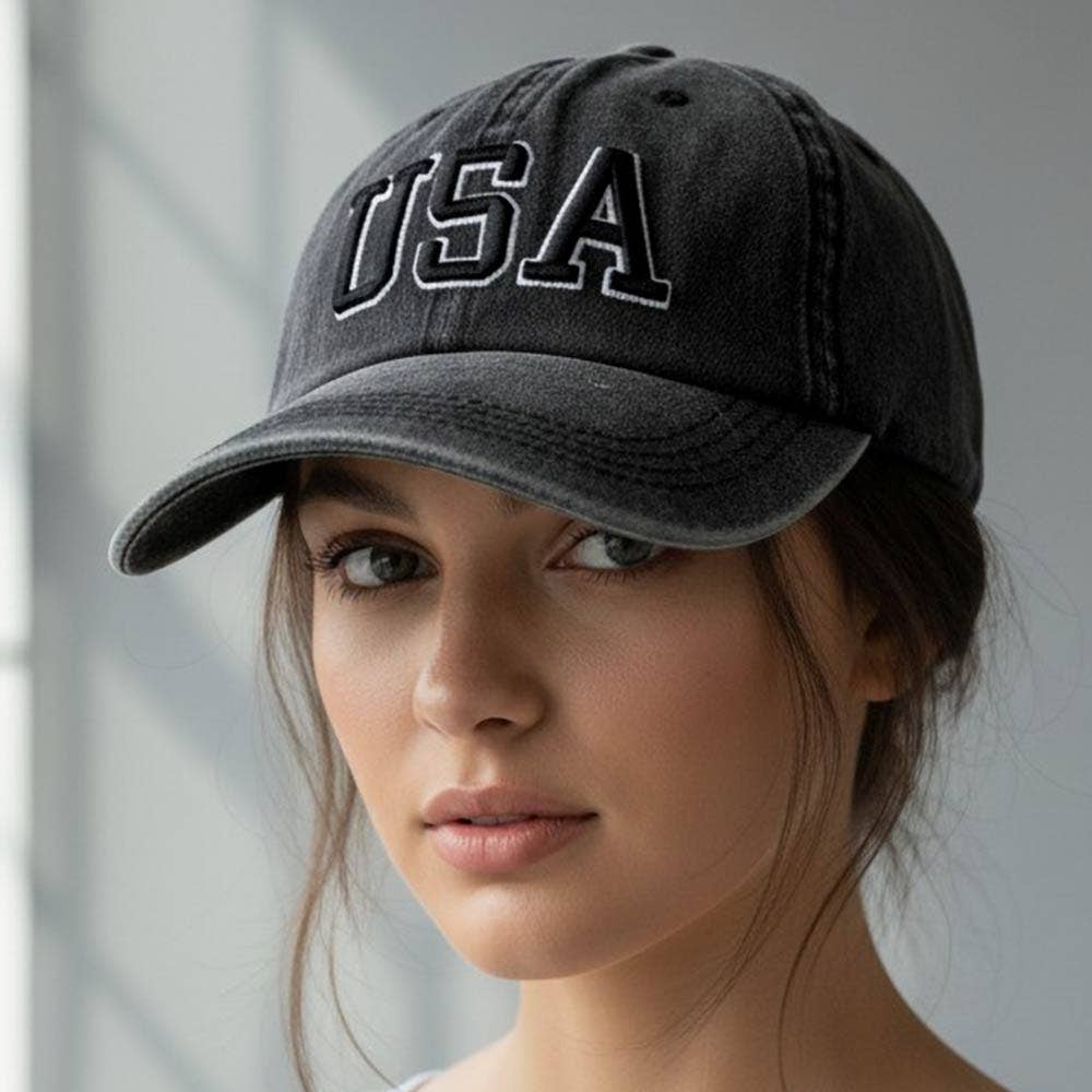 USA Embroidered Baseball Cap