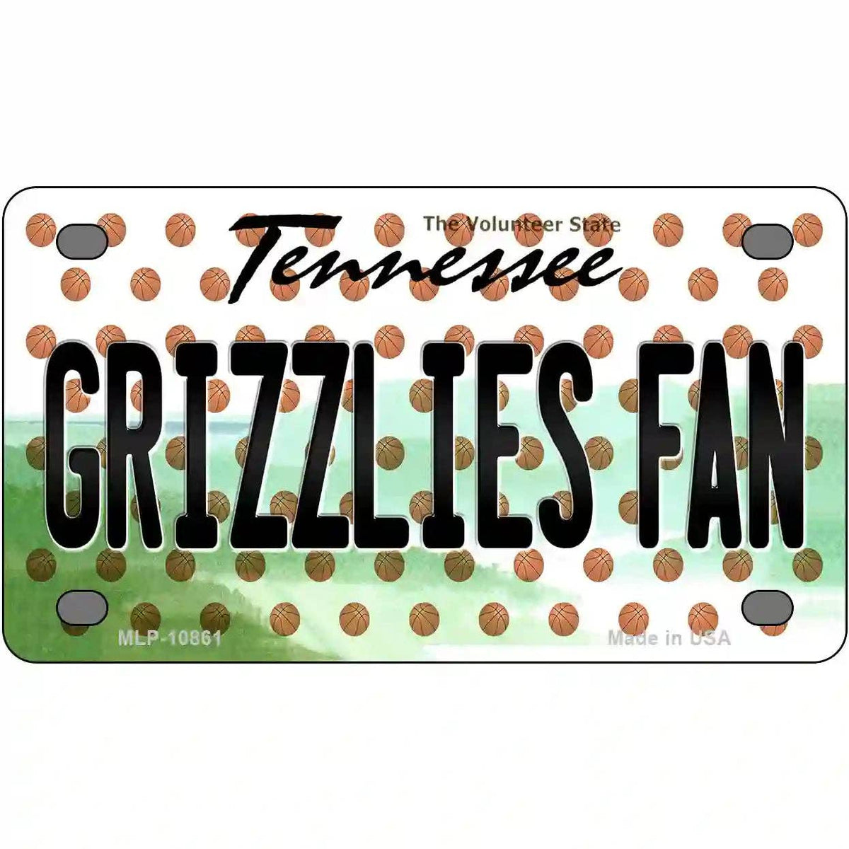 Grizzlies Fan Tennessee Novelty Metal License Plate