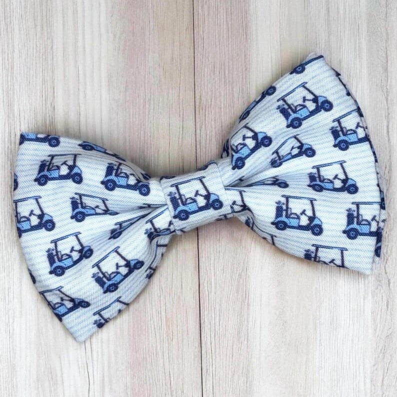 Golf Cart Dog Bow Tie, Golf Dog Collar Bow, Golfer Gift, Handmade
