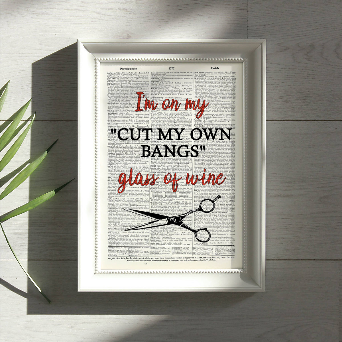 Art Print | Dictionary Page | Vintage | I'm On Cut My Own