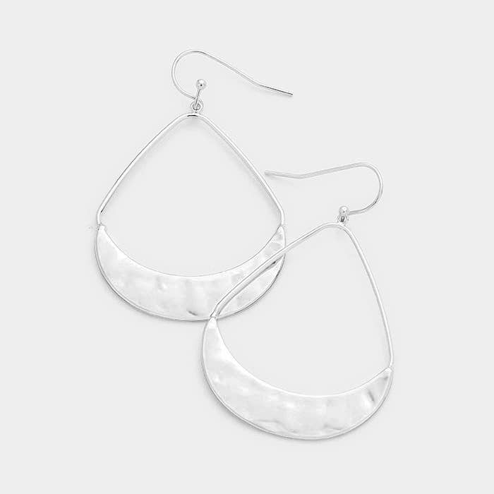 Metal Teardrop Hoop Shaped Earrings