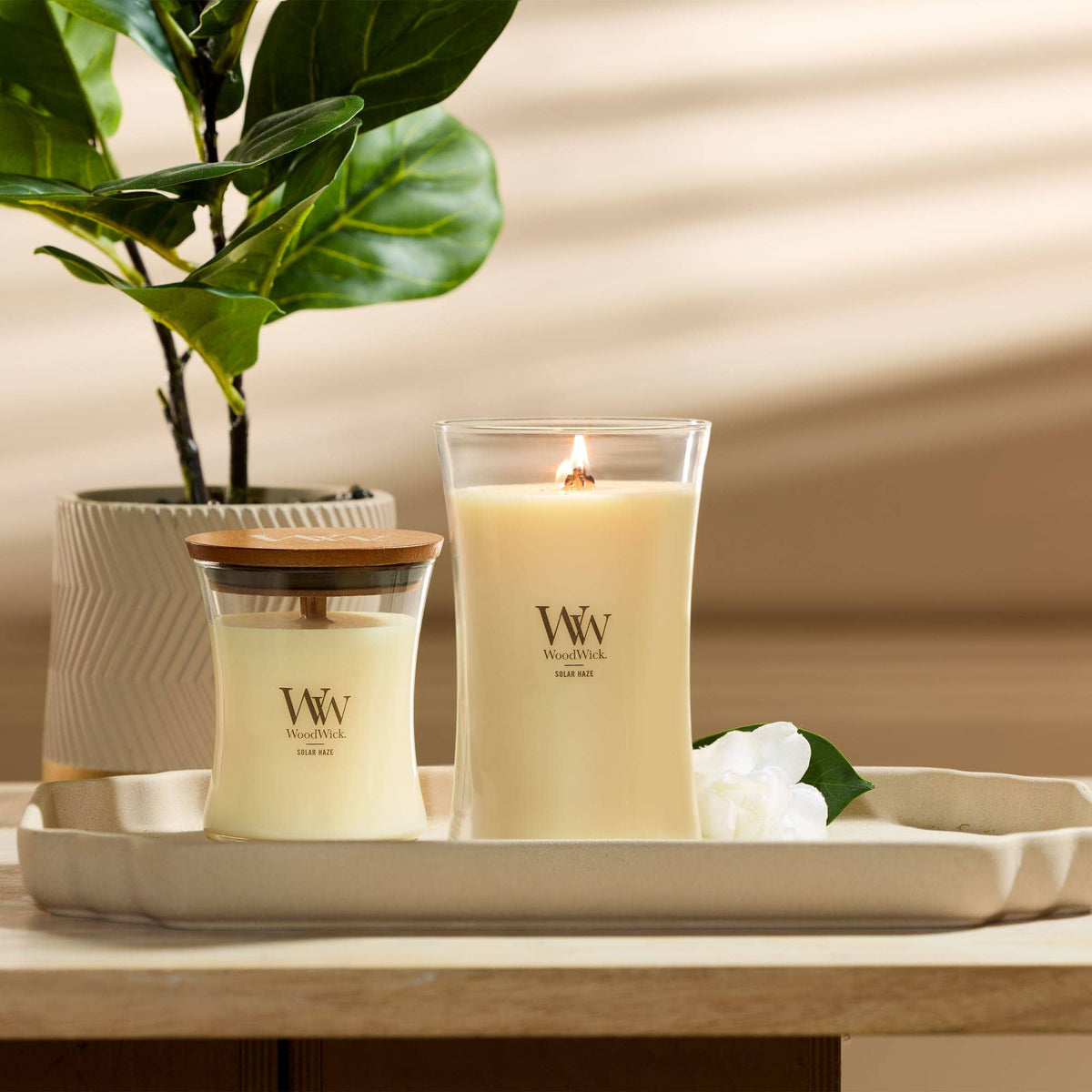 Solar Haze Large Hourglass Candle, 21.5 oz