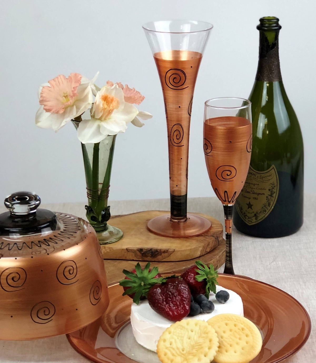 Tuscan Sunset Hollow Flute Glasses