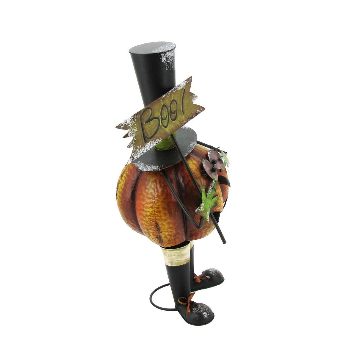 Top Hat Jack-O-Lantern Figurine "Boo"