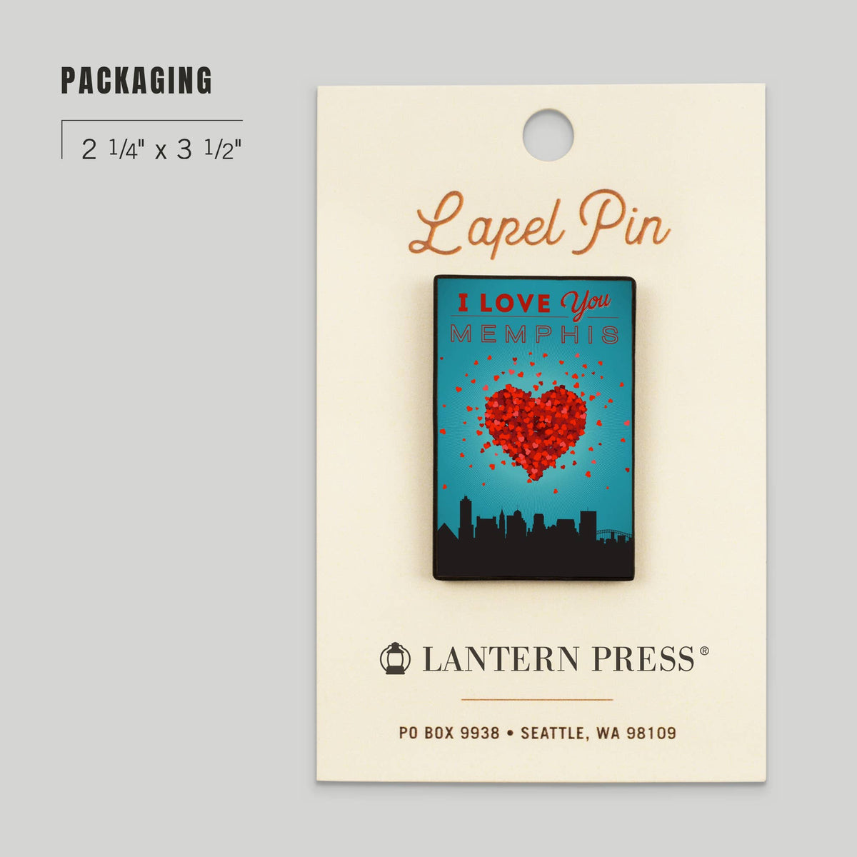 I Love You, Memphis, Tn, Lapel Pin