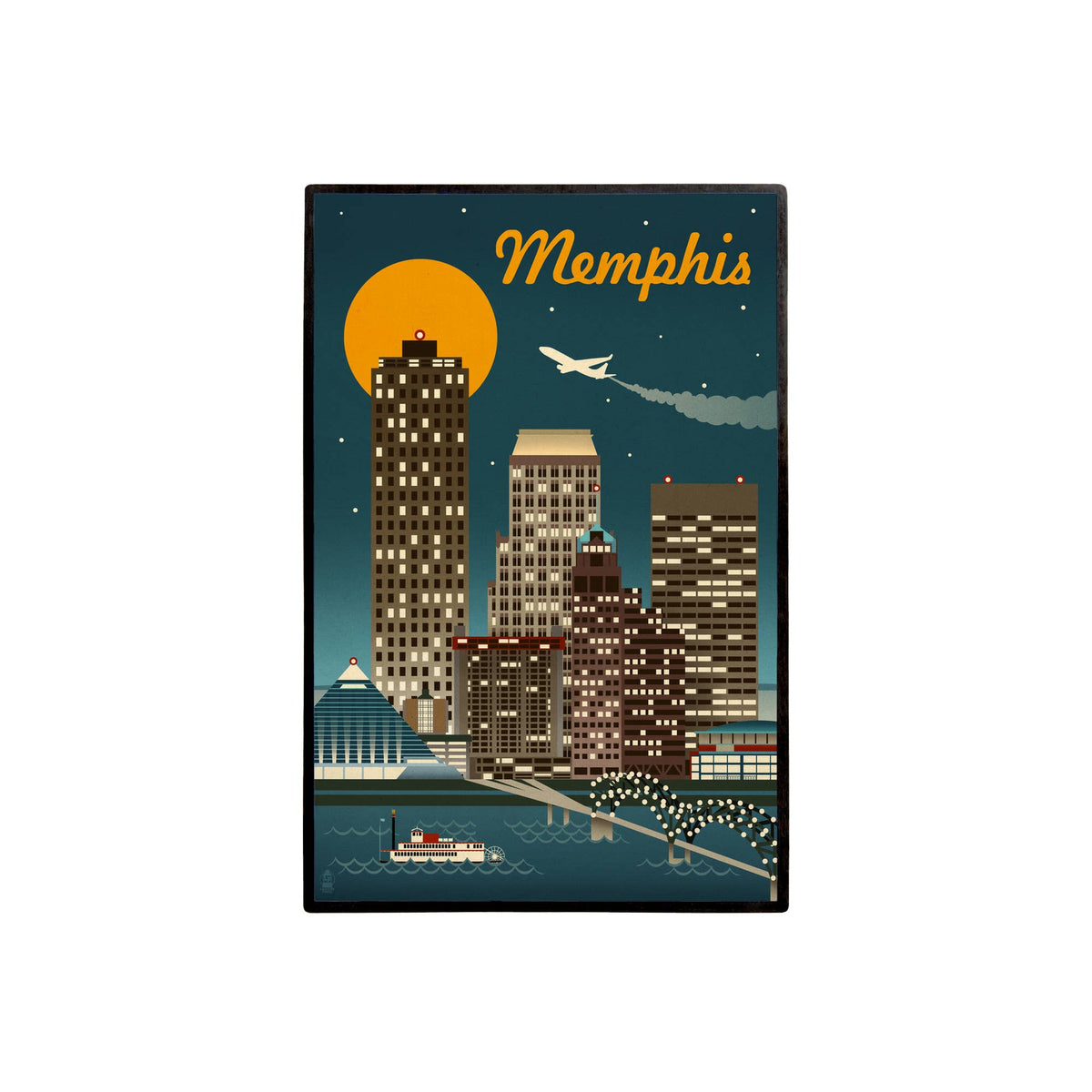 Retro Skyline, Memphis, Tn, Lapel Pin