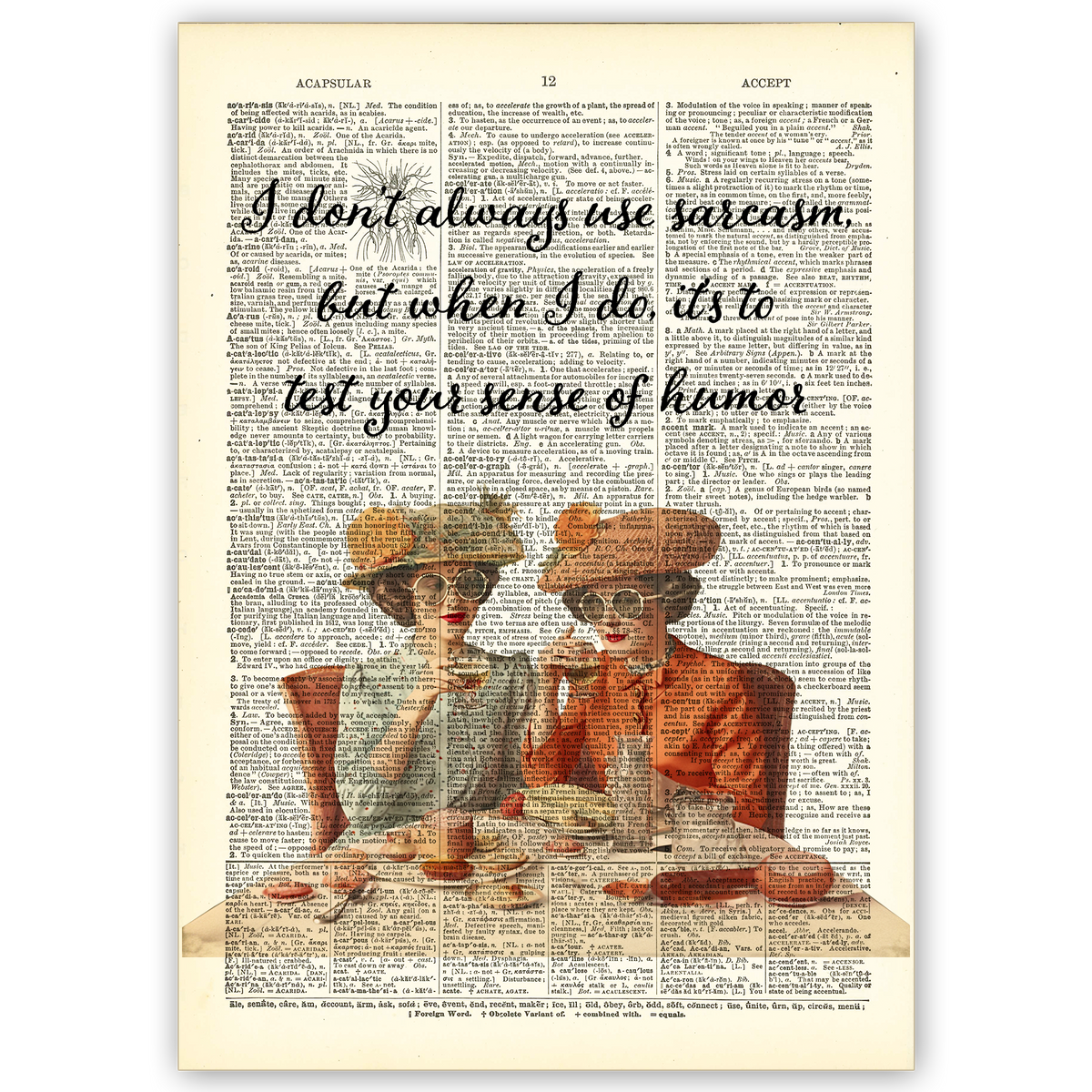 Art Print Dictionary Page | I Don't Always Use