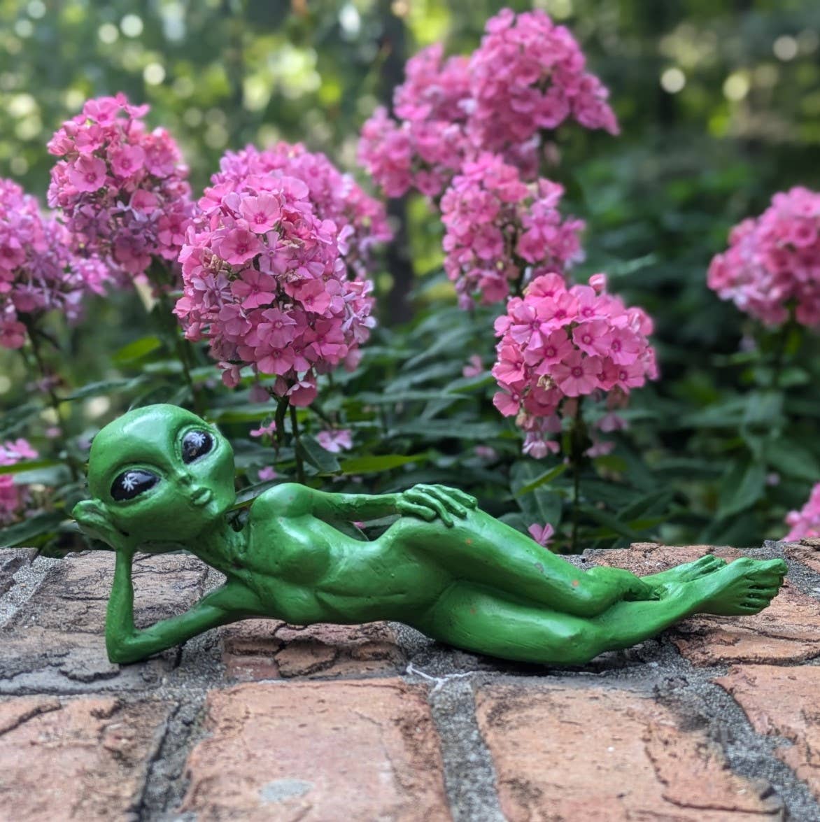 Alien Invasion Sexy 10” long Lying Female Alien Statue